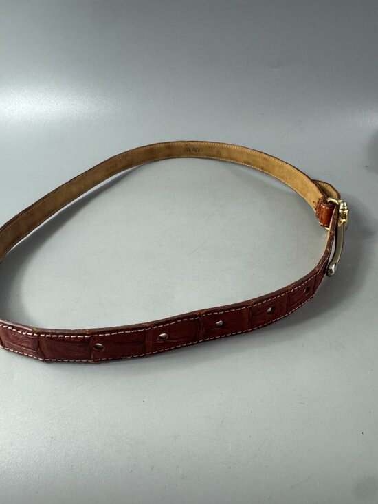 Vintage Carlisi Genuine Crocodile Leather Women\'s Belt, Size M main image 4